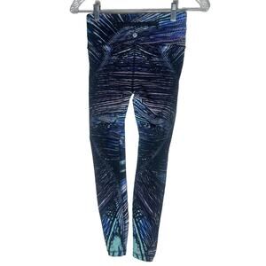 Lululemon Deadstock Speed Wunder Under Leggings Size 4 Tropics Blue Black Sport